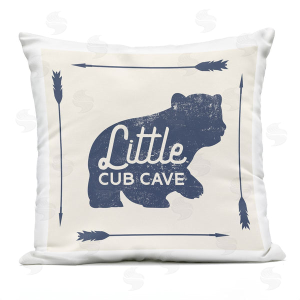Stupell Industries Stupell Studio | Little Cub Cave Bear Sign Printed Throw Pillow