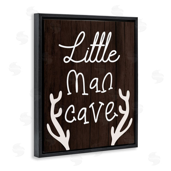 Stupell Industries Stupell Studio | Little Man Cave With Antlers Wall Art