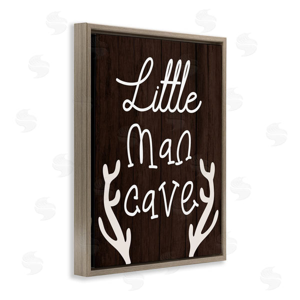 Stupell Industries Stupell Studio | Little Man Cave With Antlers Wall Art