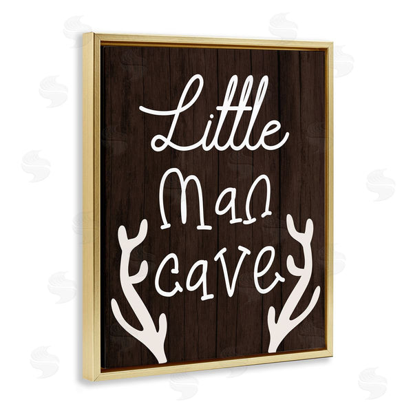 Stupell Industries Stupell Studio | Little Man Cave With Antlers Wall Art