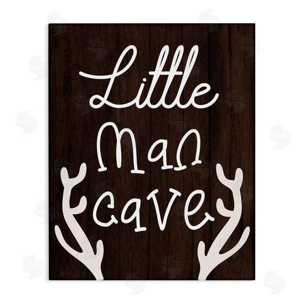 stupell industries Stupell Studio | Little Man Cave with Antlers Wall Art