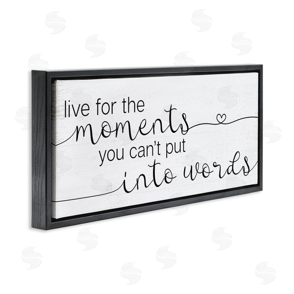 Stupell Industries Stupell Studio | Live For The Moments Phrase Wall Art