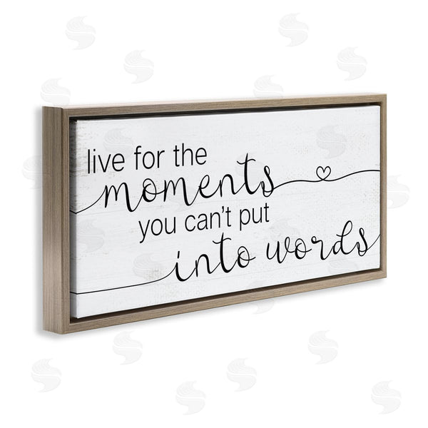 Stupell Industries Stupell Studio | Live For The Moments Phrase Wall Art