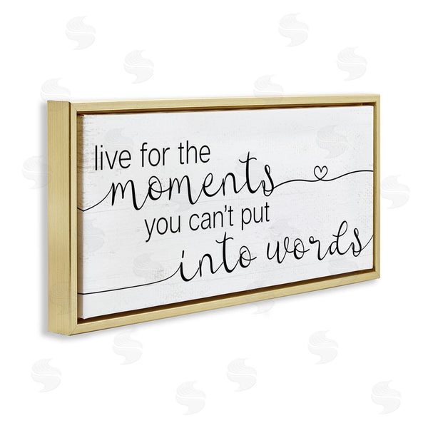 Stupell Industries Stupell Studio | Live For The Moments Phrase Wall Art