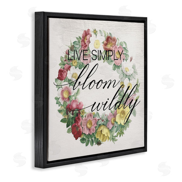 Stupell Industries Stupell Studio | Live Simply Bloom Wildly Floral Wreath