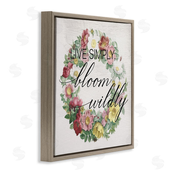 Stupell Industries Stupell Studio | Live Simply Bloom Wildly Floral Wreath