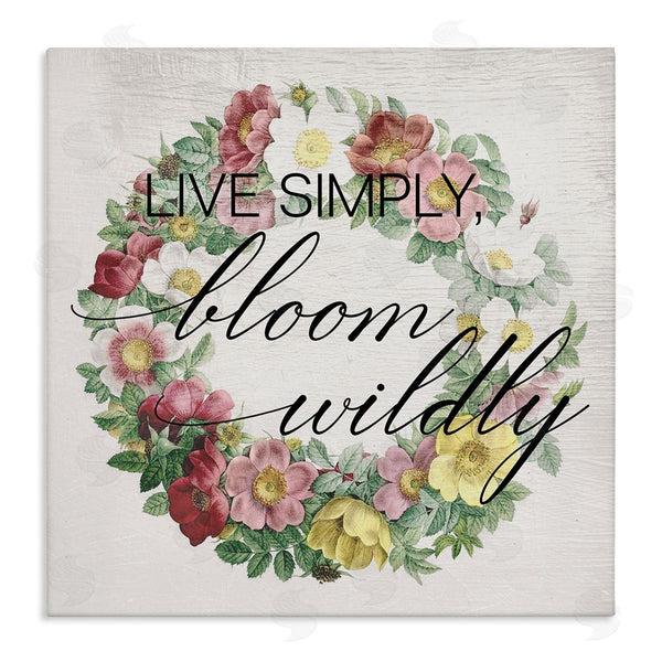 stupell industries Stupell Studio | Live Simply Bloom Wildly Floral Wreath