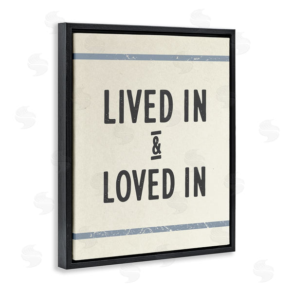 Stupell Industries Stupell Studio | Lived In Loved In Blue Bistro Stripe
