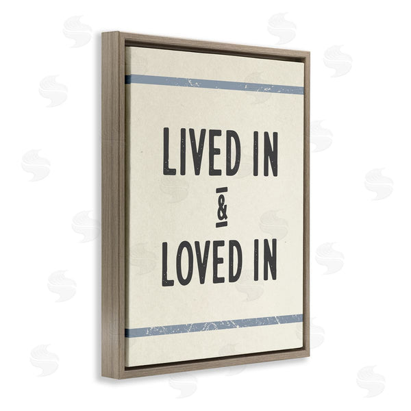 Stupell Industries Stupell Studio | Lived In Loved In Blue Bistro Stripe
