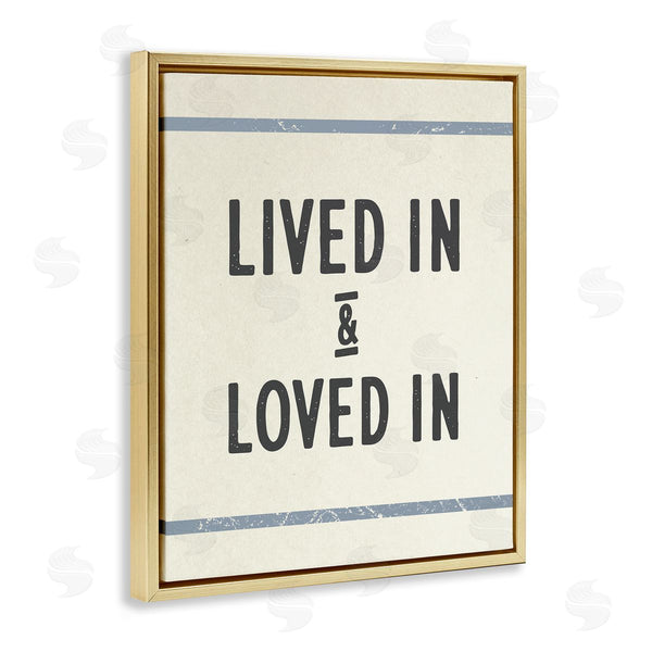 Stupell Industries Stupell Studio | Lived In Loved In Blue Bistro Stripe