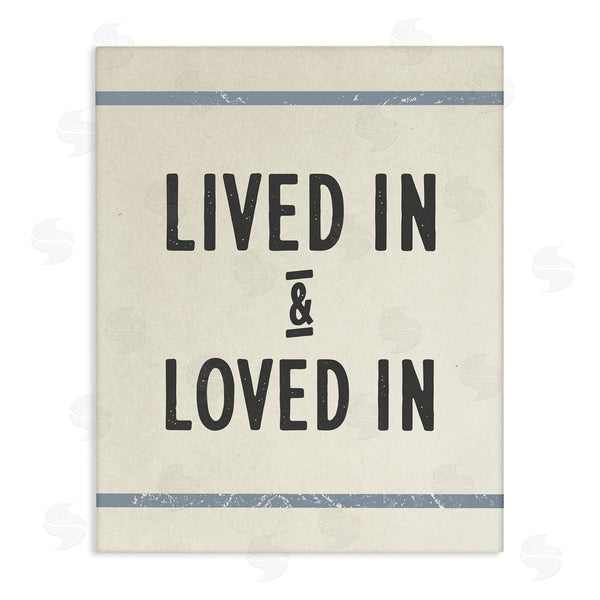 stupell industries Stupell Studio | Lived In Loved In Blue Bistro Stripe