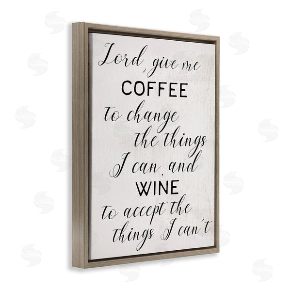 Stupell Industries Stupell Studio | Lord Give Me Coffee And Wine Kitchen Phrase