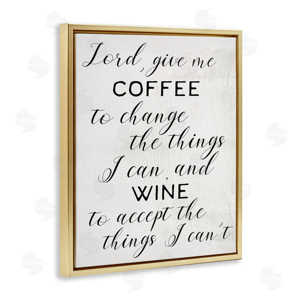 Stupell Industries Stupell Studio | Lord Give Me Coffee And Wine Kitchen Phrase