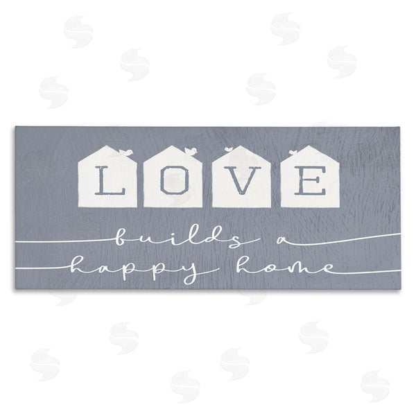 stupell industries Stupell Studio | Love Builds a Happy Home Phrase Blue Neighborhood