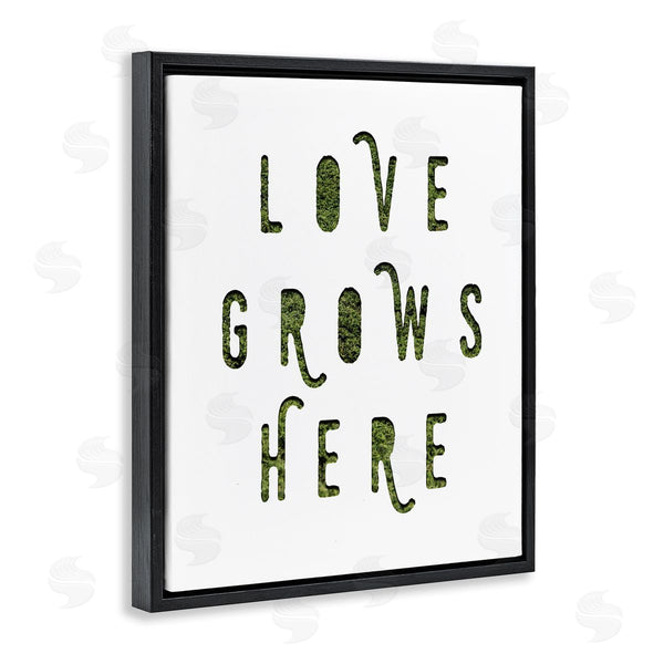 Stupell Industries Stupell Studio | Love Grows Here Phrase Minimal Text Grass Pattern Wall Art