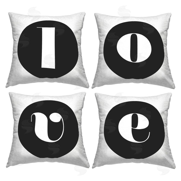 Stupell Industries Stupell Studio | Love Initial Letters Printed Throw Pillow Set