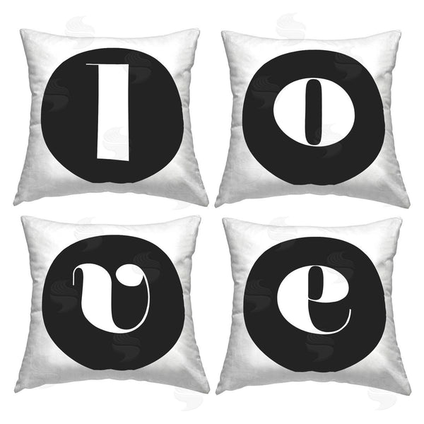 stupell industries Stupell Studio | Love Initial Letters Printed Throw Pillow Set