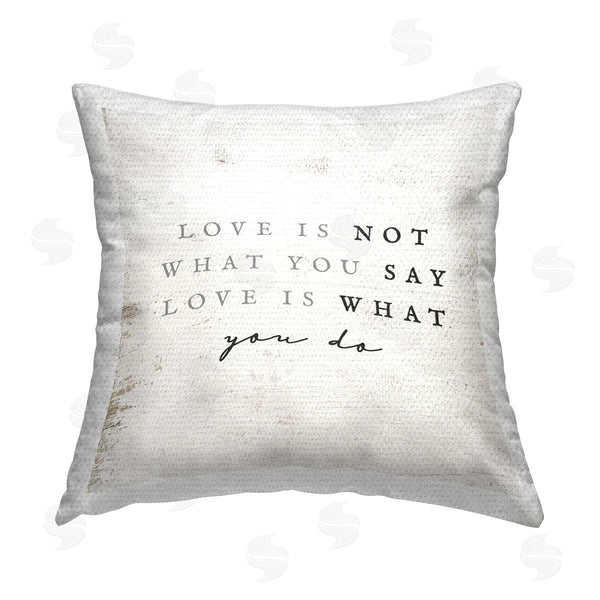 Stupell Industries Stupell Studio | Love Is What You Do Phrase Printed Throw Pillow