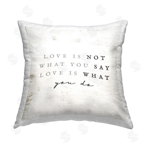stupell industries Stupell Studio | Love is What You Do Phrase Printed Throw Pillow