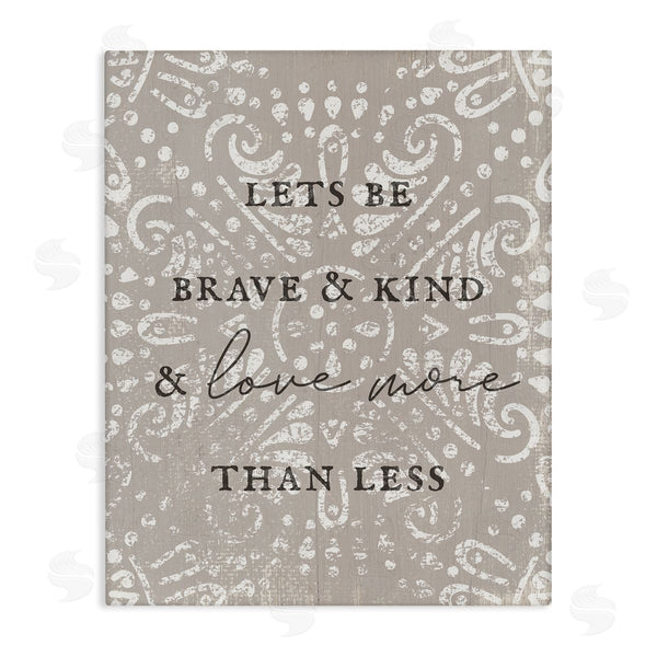 stupell industries Stupell Studio | Love More Than Less Boho Pattern Typography Phrase Wall Art