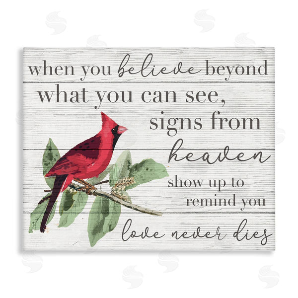 stupell industries Stupell Studio | Love Never Dies Inspirational Cardinal