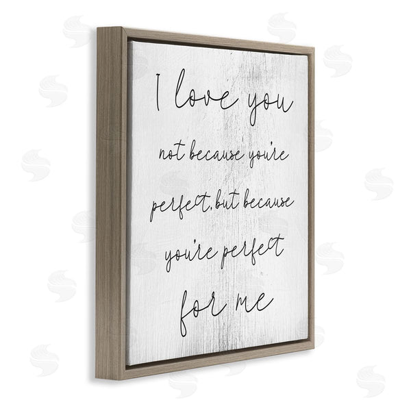 Stupell Industries Stupell Studio | Love Not Perfect Inspirational Romance