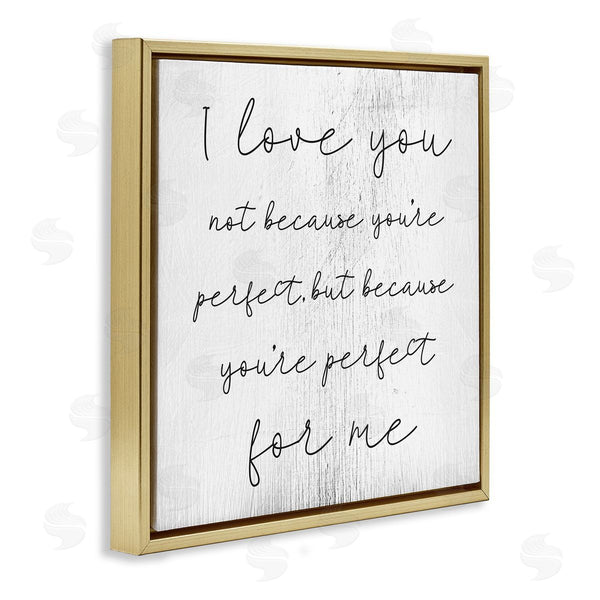 Stupell Industries Stupell Studio | Love Not Perfect Inspirational Romance