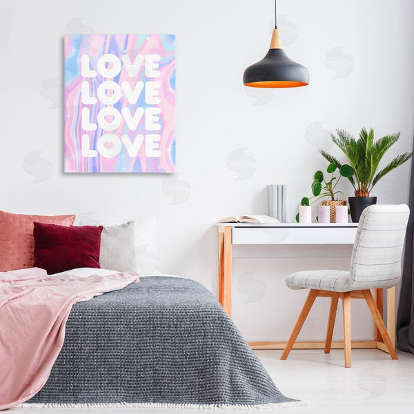 Stupell Industries Stupell Studio | Love With Wavy Pastels Wall Art