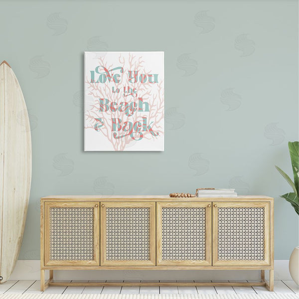 Stupell Industries Stupell Studio | Love You Beach Layered Coral Lettering Romance Wall Art