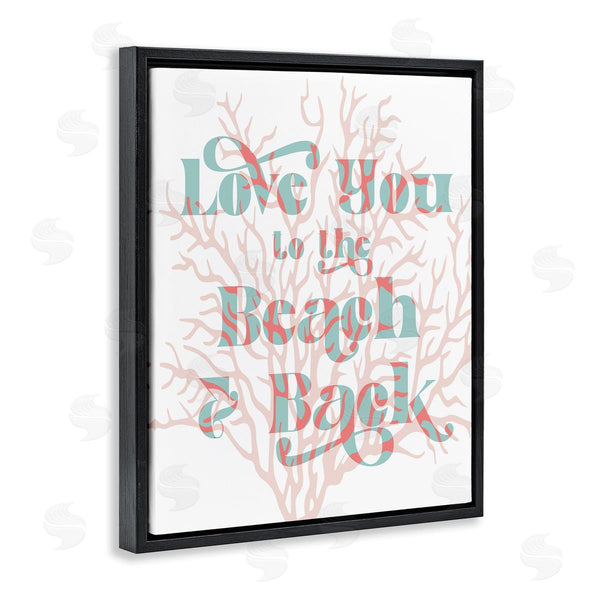 Stupell Industries Stupell Studio | Love You Beach Layered Coral Lettering Romance Wall Art