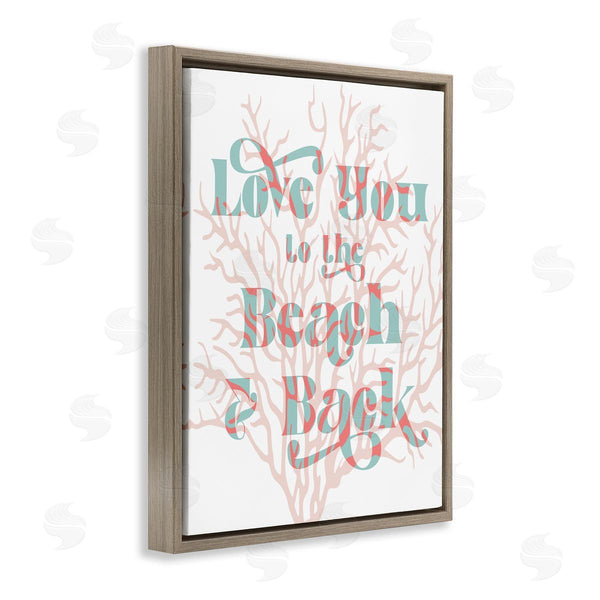 Stupell Industries Stupell Studio | Love You Beach Layered Coral Lettering Romance Wall Art