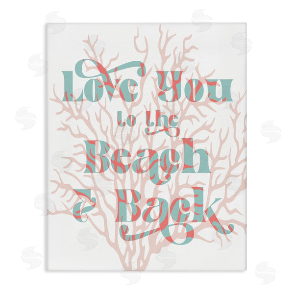stupell industries Stupell Studio | Love You Beach Layered Coral Lettering Romance Wall Art