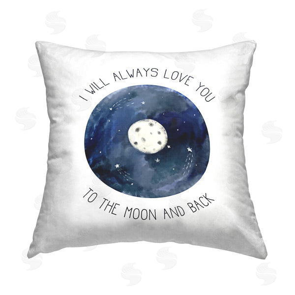 stupell industries Stupell Studio | Love You Moon & Back Printed Throw Pillow