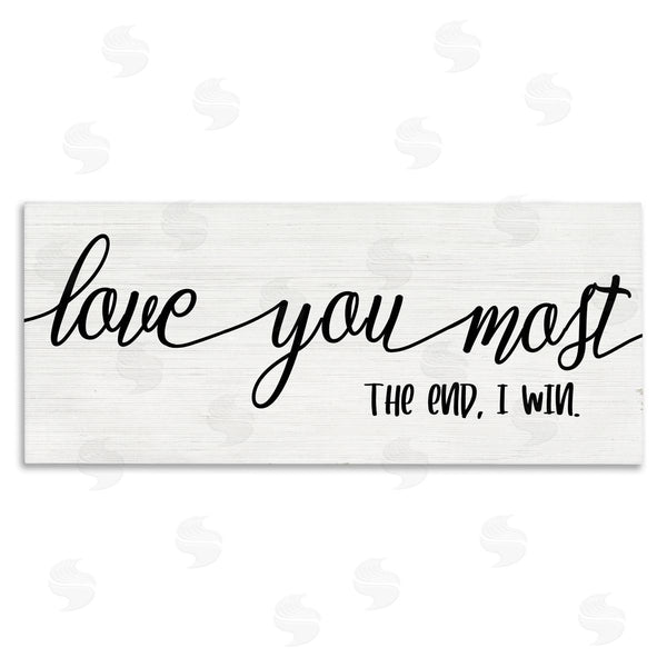 stupell industries Stupell Studio | Love You Most I Win Romantic Phrase Black White
