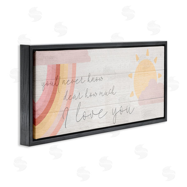 Stupell Industries Stupell Studio | Love You Pink Rainbow Phrase Wall Art