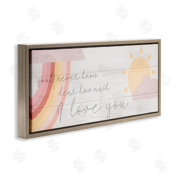 Stupell Industries Stupell Studio | Love You Pink Rainbow Phrase Wall Art