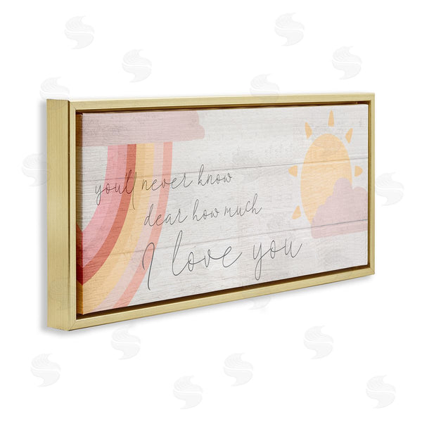 Stupell Industries Stupell Studio | Love You Pink Rainbow Phrase Wall Art