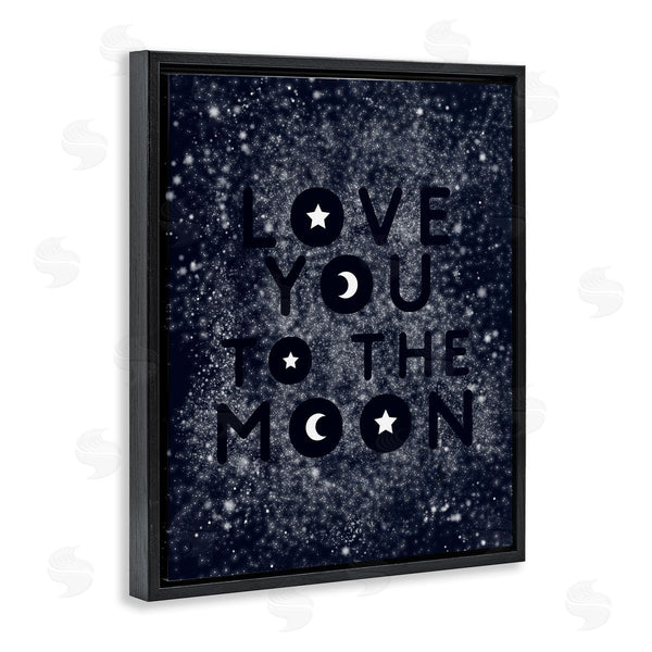 Stupell Industries Stupell Studio | Love You To Moon Starry Night Sky Typography Wall Art