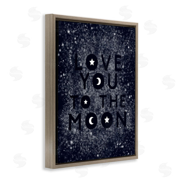 Stupell Industries Stupell Studio | Love You To Moon Starry Night Sky Typography Wall Art