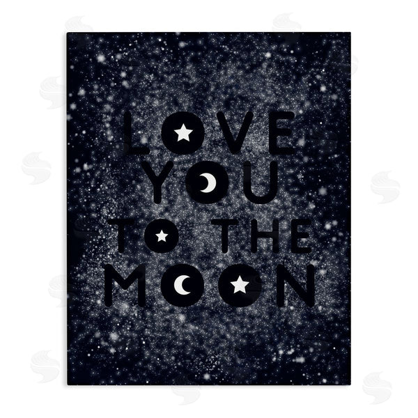 stupell industries Stupell Studio | Love You To Moon Starry Night Sky Typography Wall Art