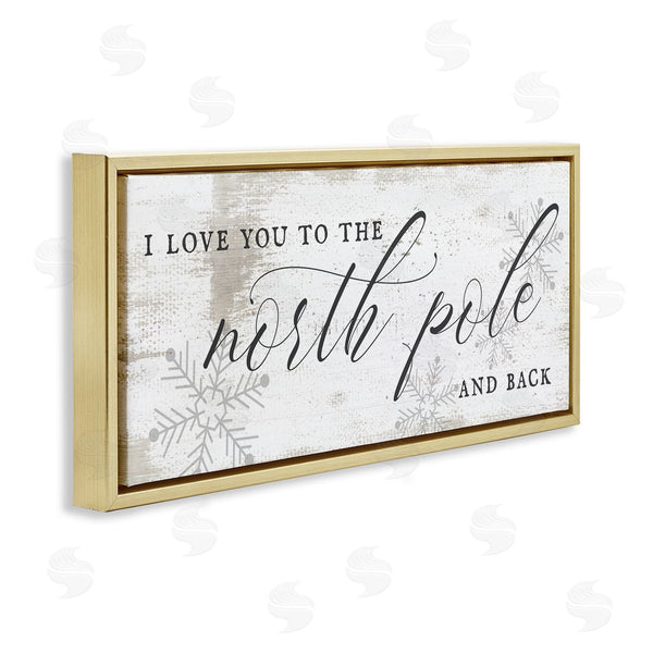 Stupell Industries Stupell Studio | Love You To North Pole Phrase Romantic Christmas