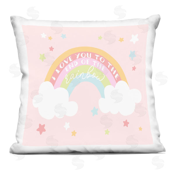 stupell industries Stupell Studio | Love You Whimsical Rainbow Stars Kids Quote Printed Throw Pillow