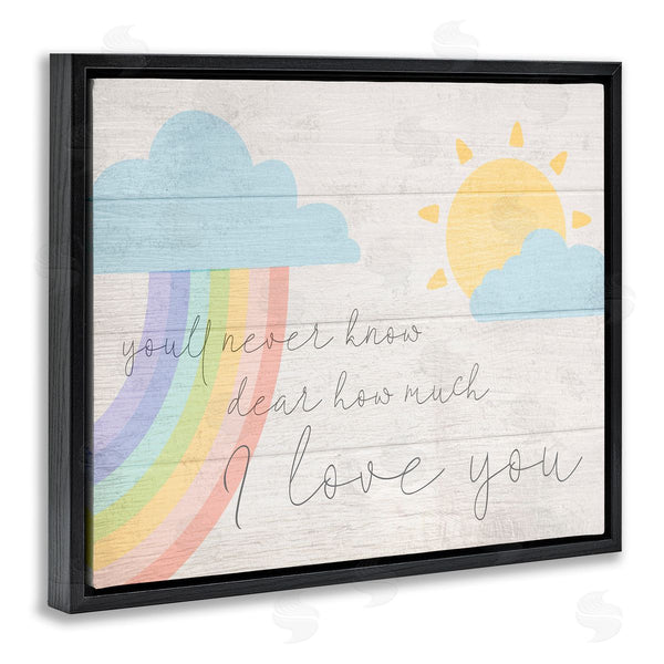 Stupell Industries Stupell Studio | Love You With Rainbow & Clouds
