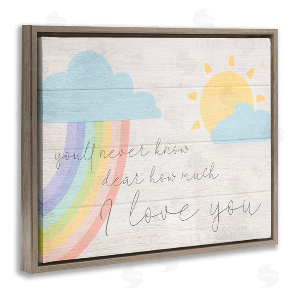 Stupell Industries Stupell Studio | Love You With Rainbow & Clouds