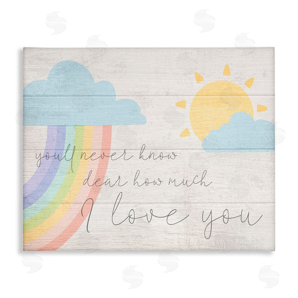 stupell industries Stupell Studio | Love You with Rainbow & Clouds