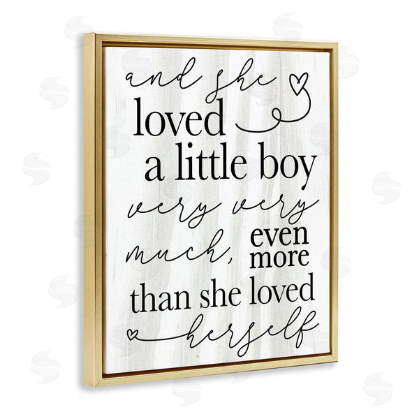 Stupell Industries Stupell Studio | Loved A Little Boy Phrase Family Home Sentiments