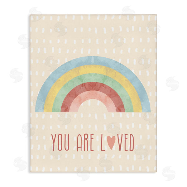 stupell industries Stupell Studio | Loved Rainbow on Yellow Wall Art