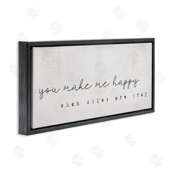 Stupell Industries Stupell Studio | Make Me Happy Quote Charming Romantic Rustic