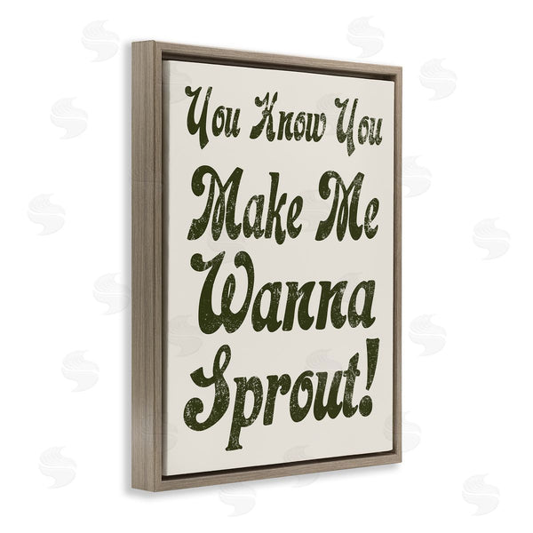 Stupell Industries Stupell Studio | Make Me Wanna Sprout Retro Gardener Typography Wall Art