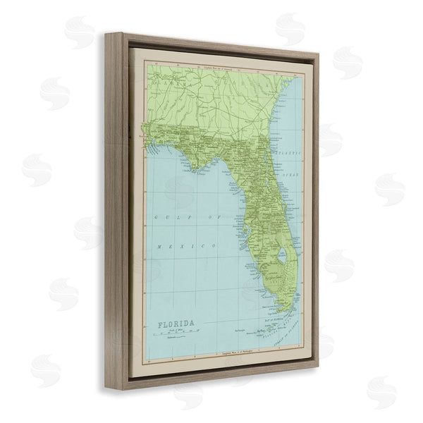 Stupell Industries Stupell Studio | Map Of Florida Classical State Border
